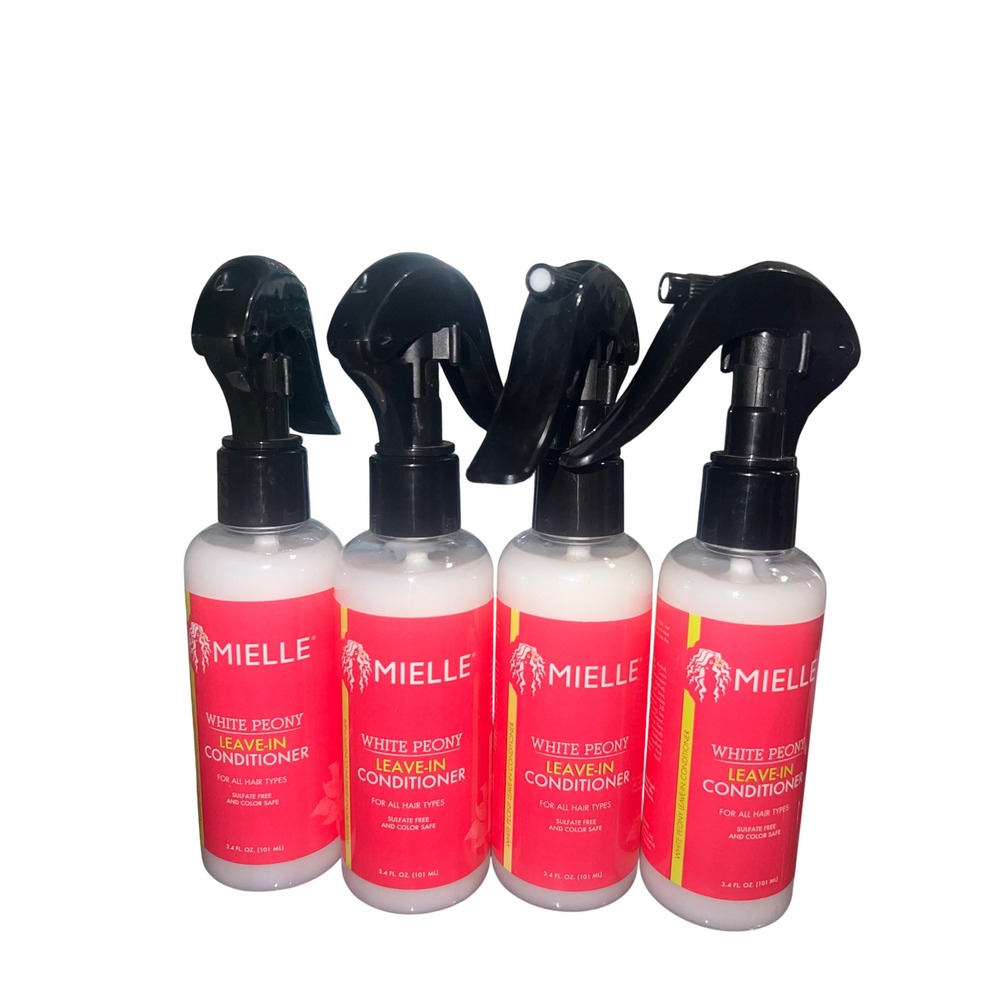 Mielle White Peony Leave-In Conditioner 4 Pack 3.4oz Spray All Hair Types NEW